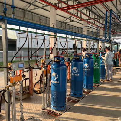 Cilindros de enchimento automáticos à prova de explosões de enchimento da escala do LPG para o cilindro Tailândia do lpg do gás da casa