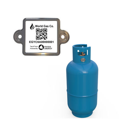 Etiqueta de código de barras permanente do cilindro do LPG para dados de seguimento Memoty do gás de garrafa bastante grande