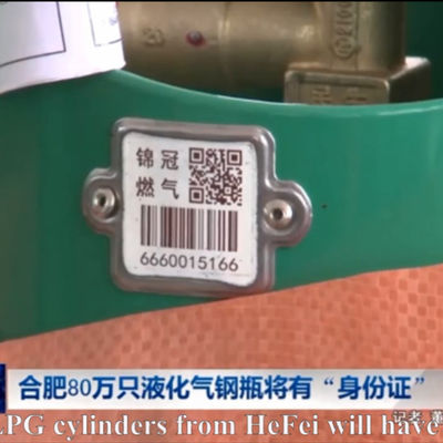 Ex-prova Anti-UV dobrável da varredura de Digitas Indentity da etiqueta do código de barras do cilindro de Xiangkang LPG