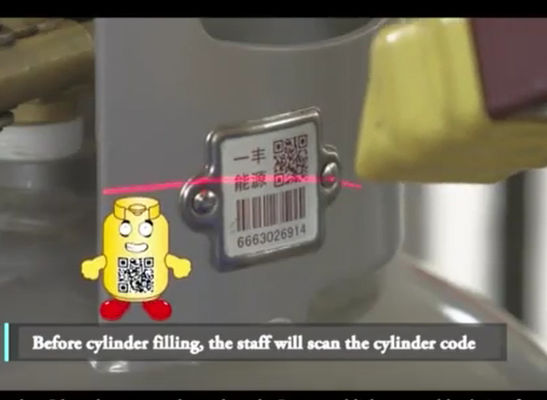 Resistência de alta temperatura 1900F da etiqueta do código de barras do cilindro de Xiangkang para controlar os cilindros do LPG