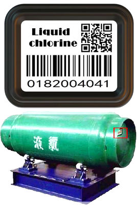O gás engarrafa a resistência de corrosão líquida do código de barras do cilindro do cloro