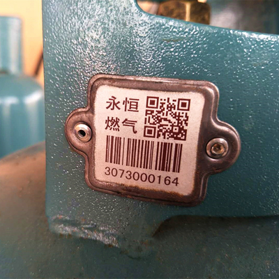 Resistência de alta temperatura da etiqueta de aço inoxidável do código de barras do cilindro do QR Code 304