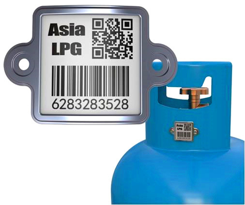 Resistência de óleo UV de seguimento do código de barras do gás de aço do LPG do esmalte 304 anti