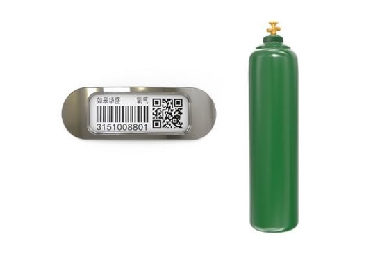 Código de barras cerâmico anti Asset Management UV do cilindro do metal dos cilindros de oxigênio