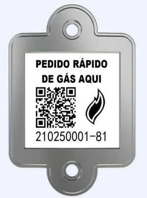 O código de barras de seguimento do cilindro do LPG da resistência do risco etiqueta a anti queimadura