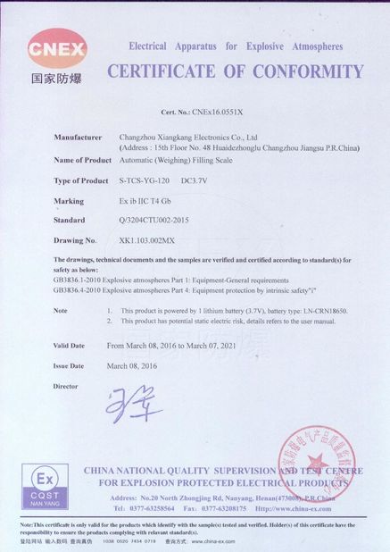 China Xiangkang Electronic Co., Ltd. Certificações