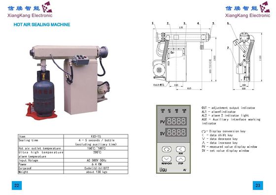 Selo do PVC BT2 que esquiva-se a máquina da selagem de ar quente de 380V 6.4KW