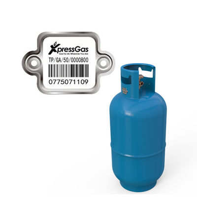 Etiqueta de código de barras permanente do cilindro do LPG para a resistência química de controlo de Clinder do gás