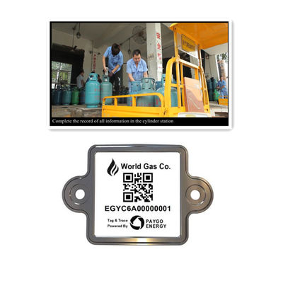 QR Code da etiqueta do código de barras do cilindro de  LPG que faz a varredura simplesmente por PDA ou pelo móbil