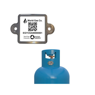QR Code da etiqueta do código de barras do cilindro de  LPG que faz a varredura simplesmente por PDA ou pelo móbil