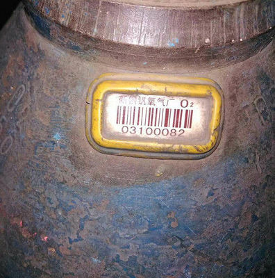 Boa etiqueta do código de barras da resistência de corrosão do Bendability para o cilindro de oxigênio líquido