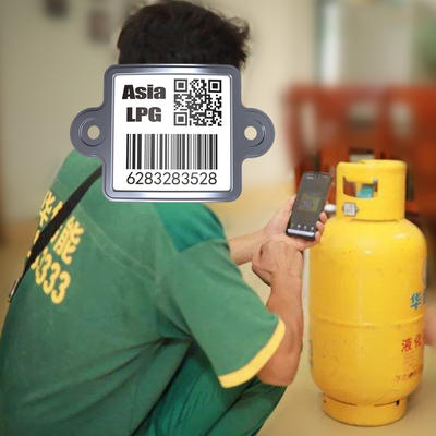 Cilindro permanente do LPG que segue a etiqueta do código de barras do metal embebida com o anti óleo da oxidação