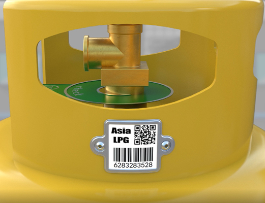 Resistência térmica UV da etiqueta exterior do cilindro do metal do LPG anti